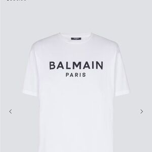 Balmain Paris White Short Sleeve Tee AUTHENTIC